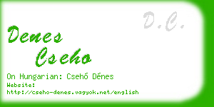 denes cseho business card